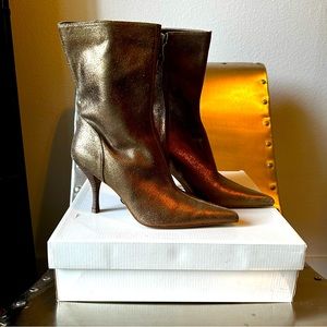Bronze Nine West Ankle Boots